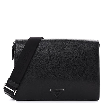 Prada Vitello Phenix Messenger Satchel Black 1 of 10