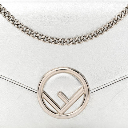 Fendi Vitello Catalan Mirror F is Fendi Medium Envelope Wallet on Chain Argento 8 of 13