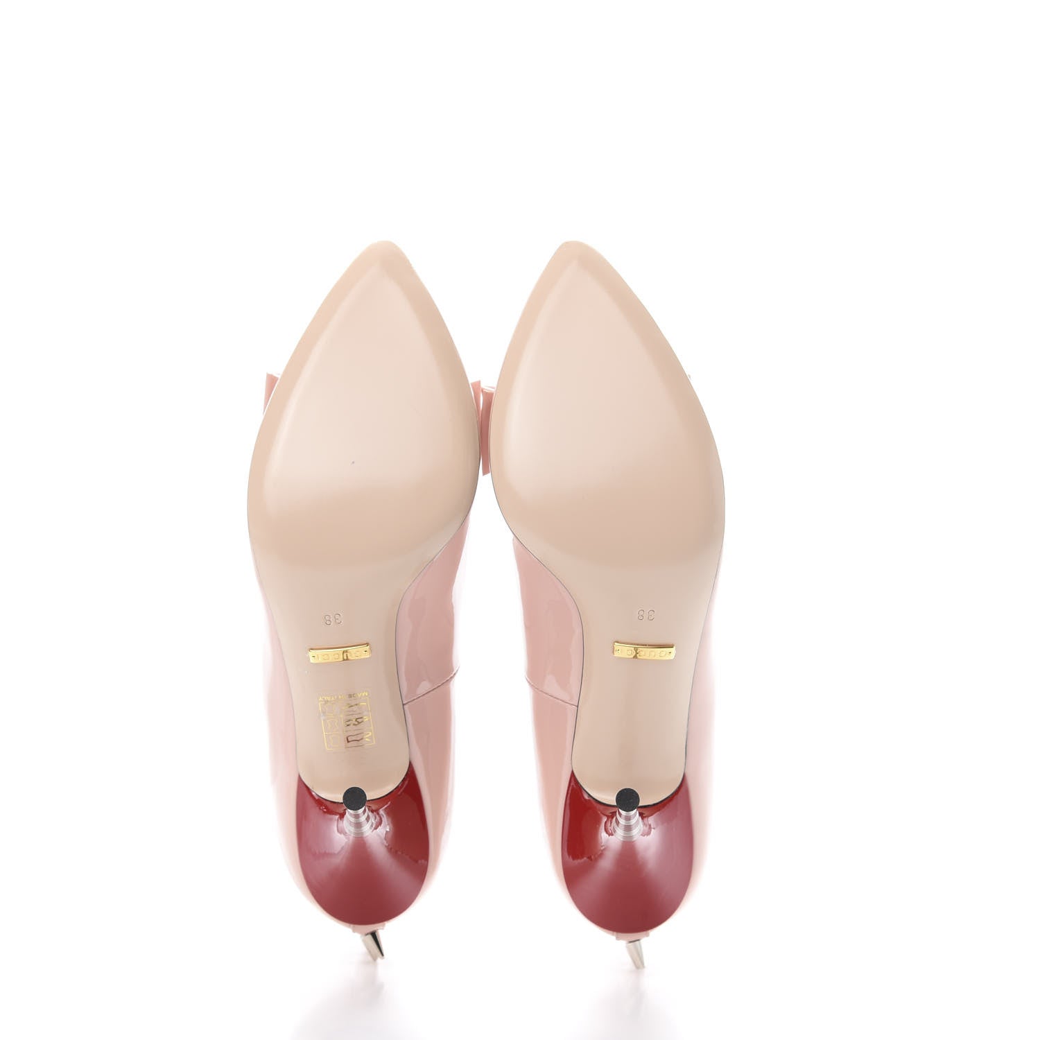 Gucci Patent GG Bow Sadie Spike High Heel Pumps 38 Perfect Pink 6 of 11