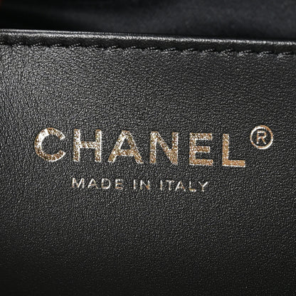 Chanel Washed Denim Quilted Large Chanel 25 Handbag Black 7 of 11