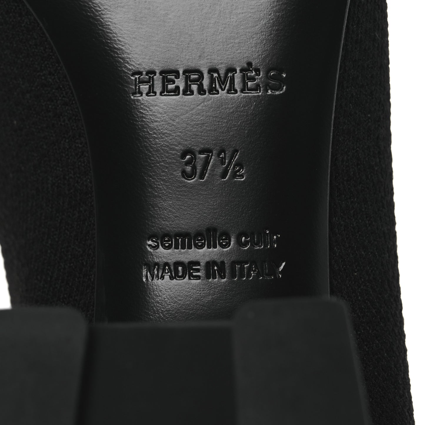 Knit Calfskin Fontaine 60 Boots 37.5 Black