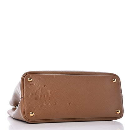 Prada Saffiano Cuir Medium Double Bag Cannella Cocco 5 of 12