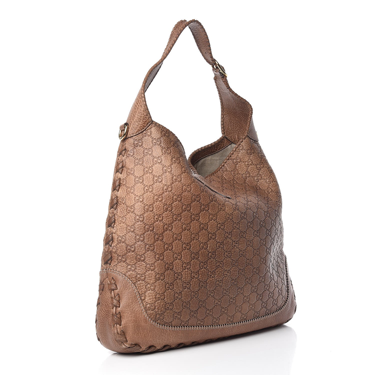 Gucci Guccissima Large New Jackie Hobo Light Brown 3 of 11