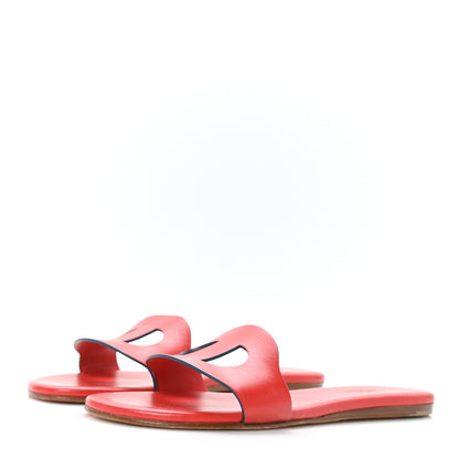 Hermes Calfskin Lisboa Sandals 36 Jasper Rouge 3 of 7