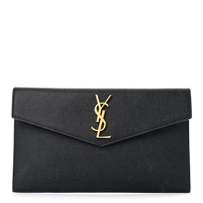 Saint Laurent Grain De Poudre Uptown Pouch Black 1 of 11