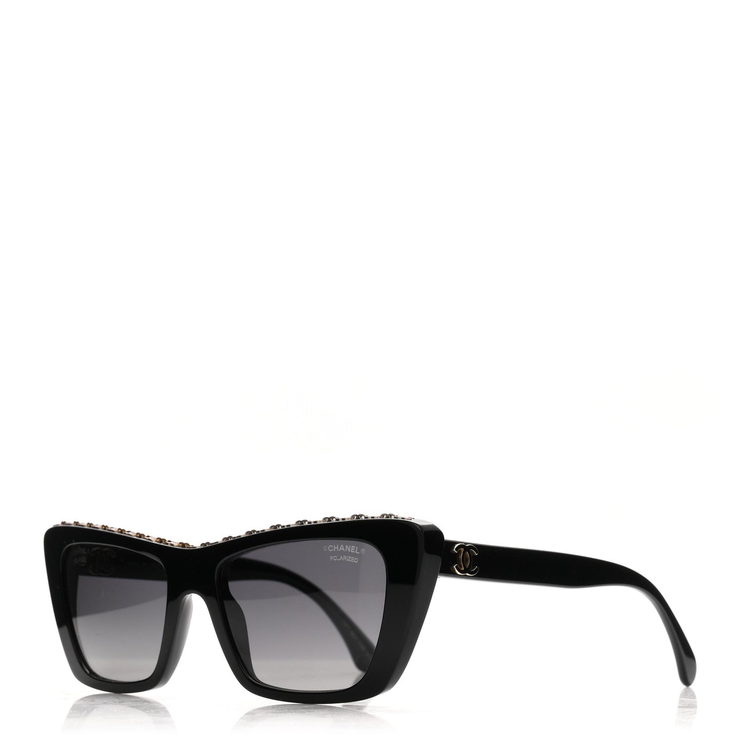 Acetate Polarized Butterfly Sunglasses 5540 Black