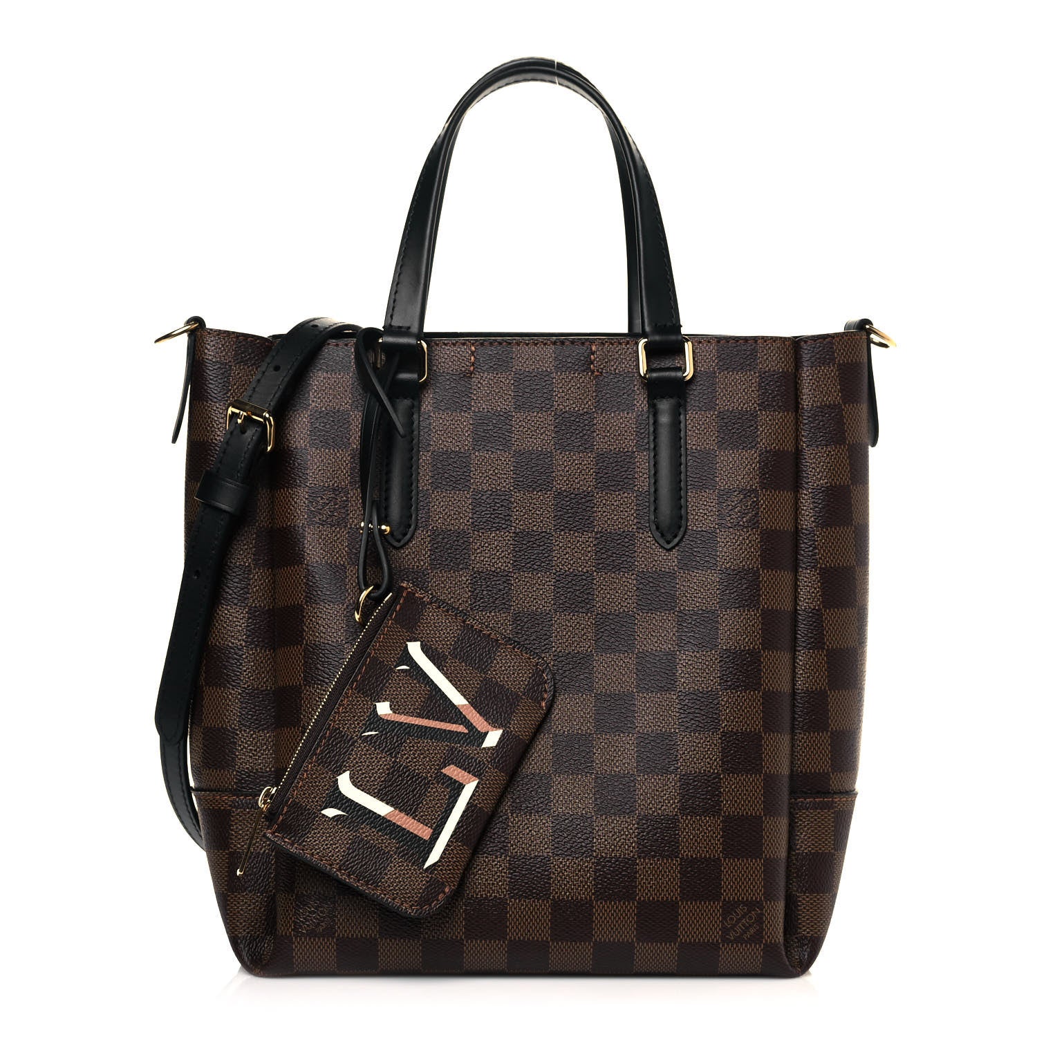 Louis Vuitton Damier Ebene Belmont PM Black 1 of 9