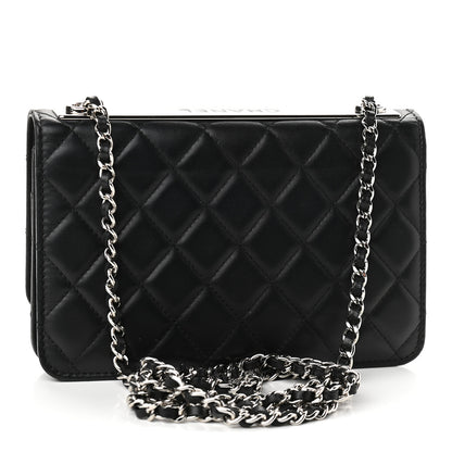 Chanel Lambskin Quilted Trendy CC Wallet On Chain WOC Black 2 of 9