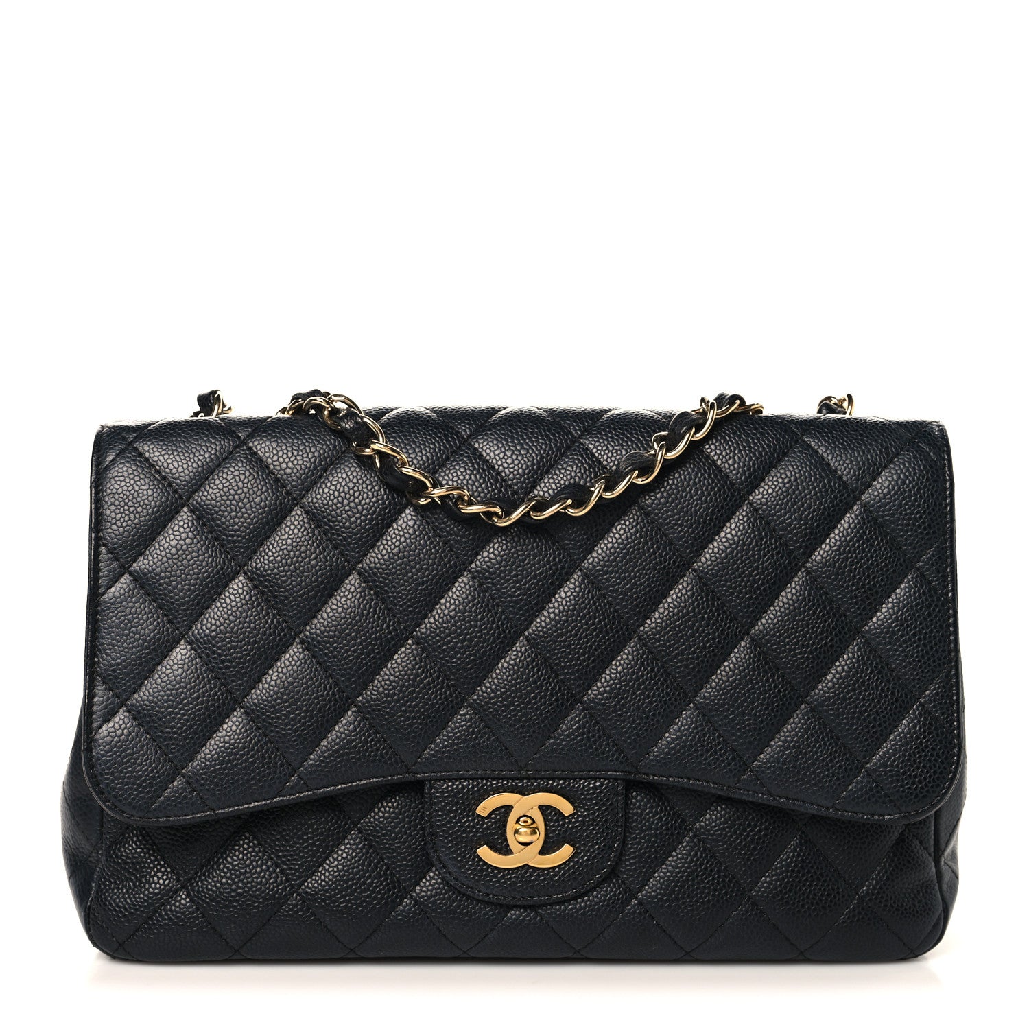Chanel Caviar Quilted Jumbo Single Flap Black 1 of 11