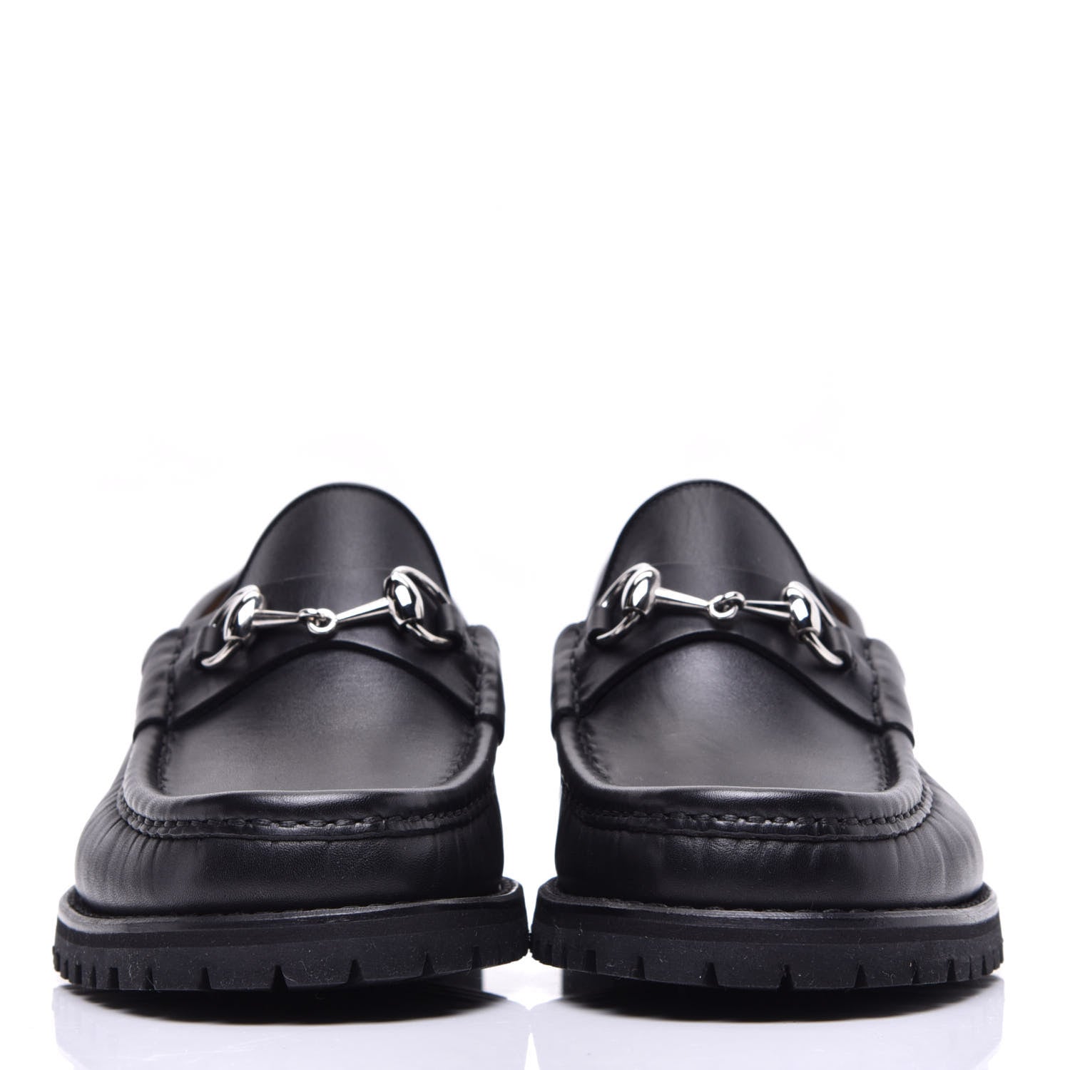 Gucci Laredo Calfskin Mens Horsebit Loafers 7.5 Black 4 of 19