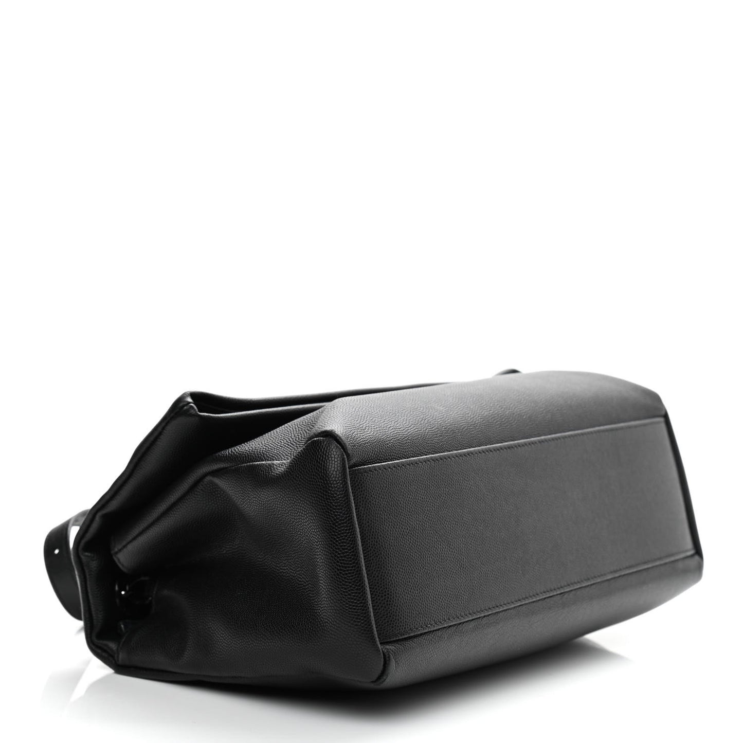 Grain De Poudre Medium West Hollywood Monogram Fold-Over Black