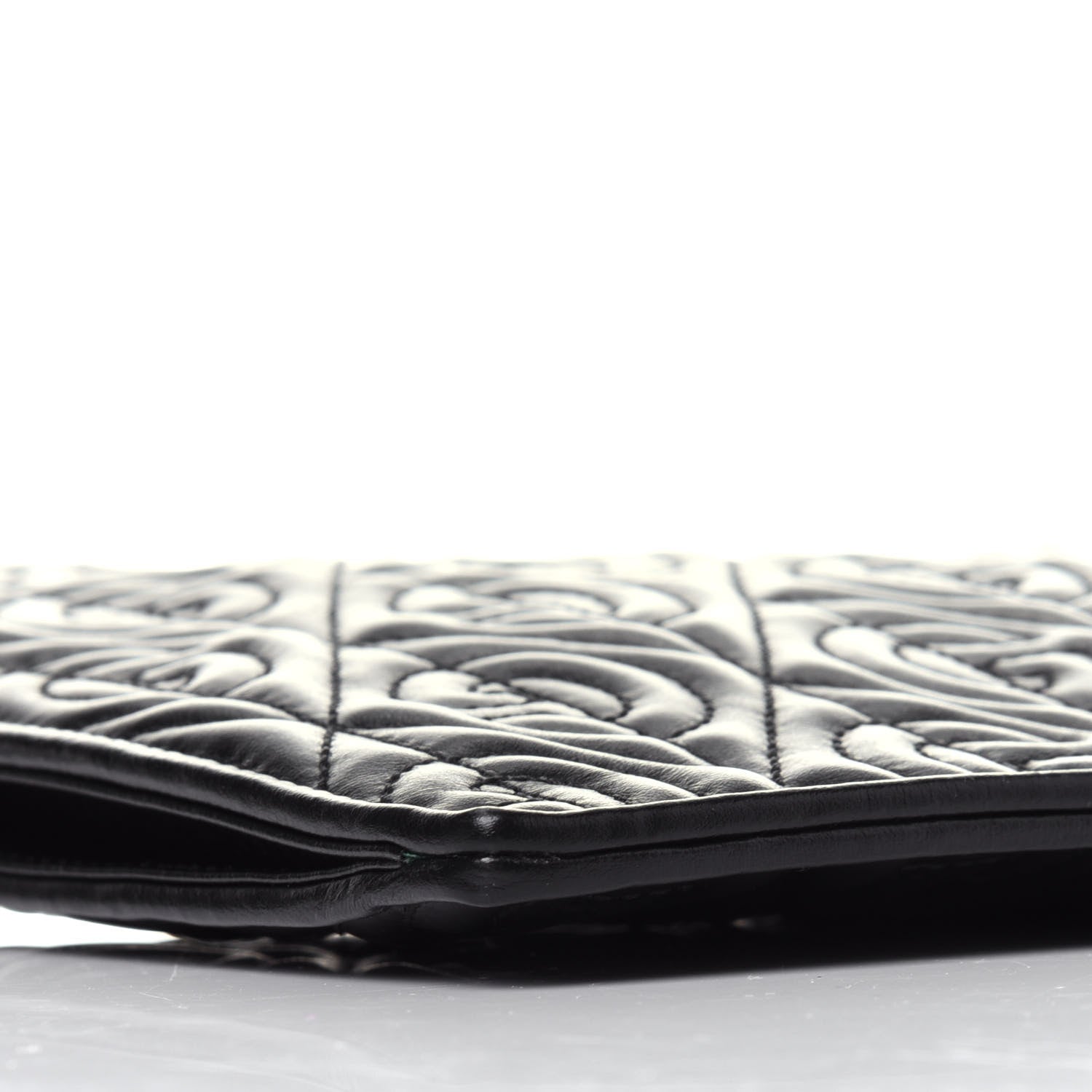Gucci Calfskin G Rhombus Quilted Documents Holder Black 9 of 11
