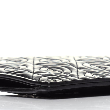 Gucci Calfskin G Rhombus Quilted Documents Holder Black 9 of 11