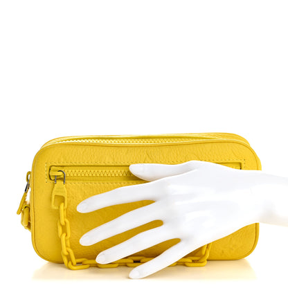 Louis Vuitton Taurillon Monogram Pochette Volga Yellow 2 of 9