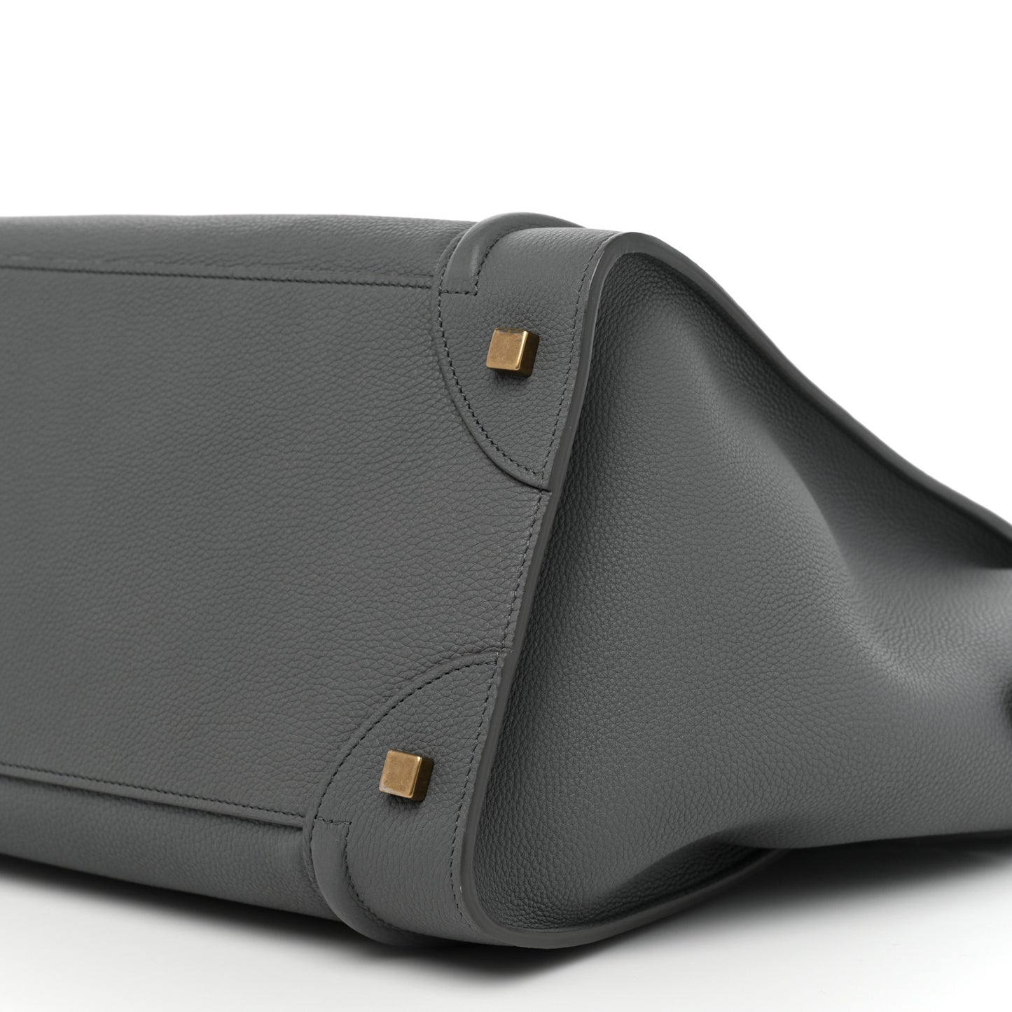 Drummed Calfskin Mini Luggage Kohl