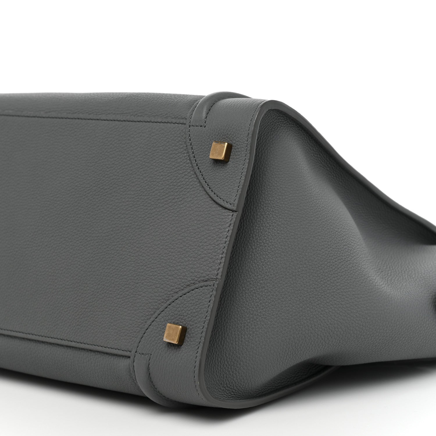 Celine Drummed Calfskin Mini Luggage Kohl 8 of 10