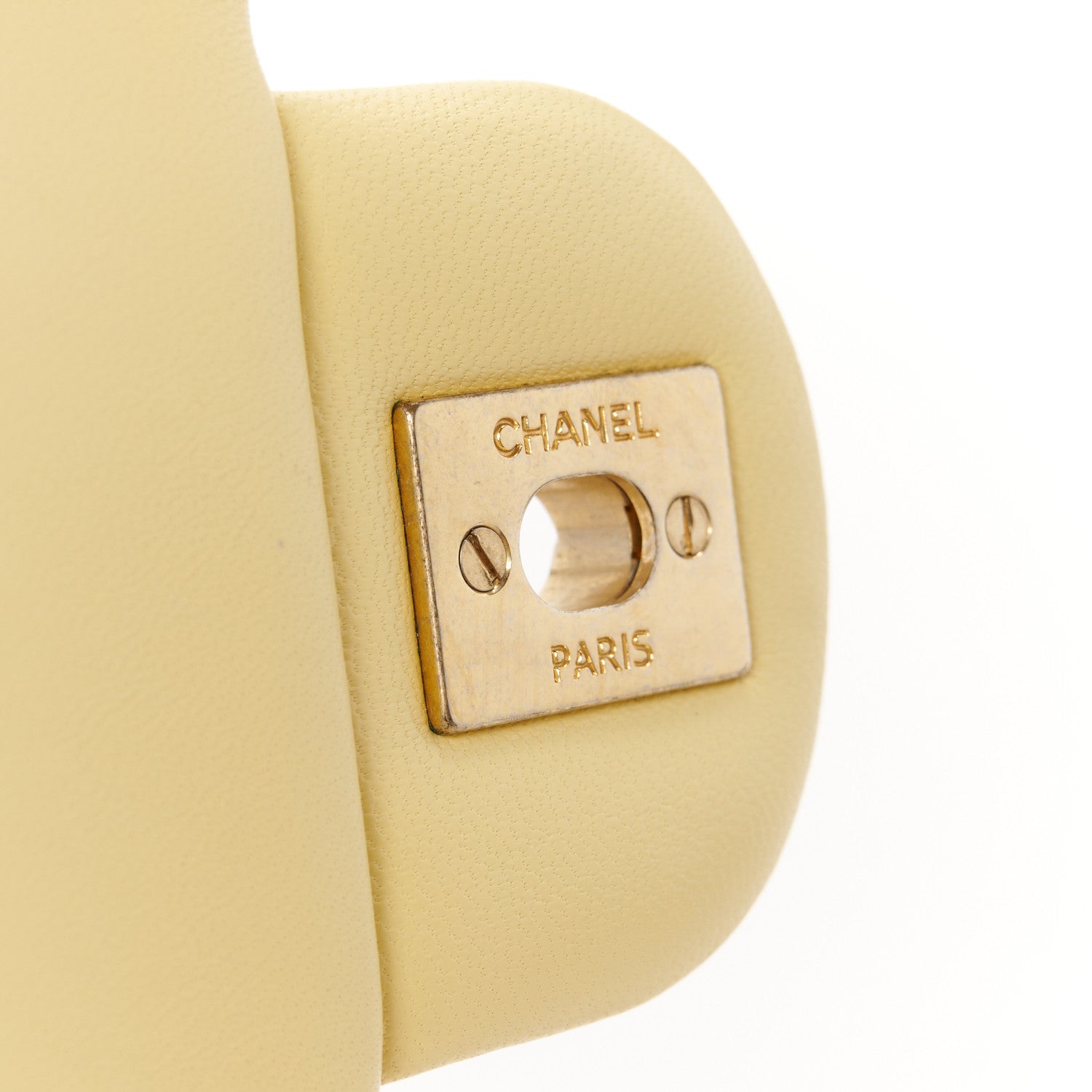 Chanel Lambskin Quilted Mini Rectangular Pearl Crush Flap Light Yellow 7 of 11