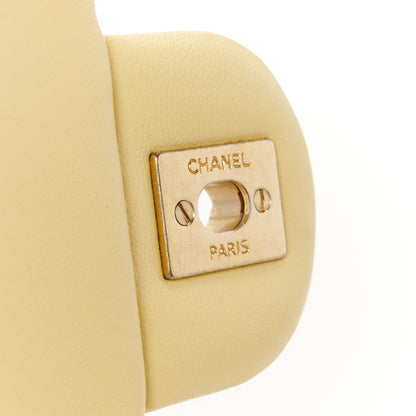 Chanel Lambskin Quilted Mini Rectangular Pearl Crush Flap Light Yellow 7 of 11