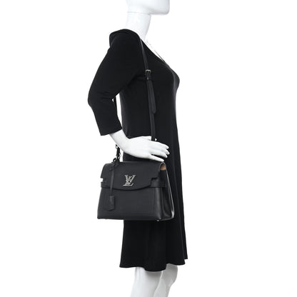 Louis Vuitton Calfskin Lockme Ever BB Black 2 of 10