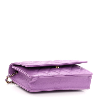 Chanel Caviar Quilted Wallet On Chain WOC Purple 4 of 10