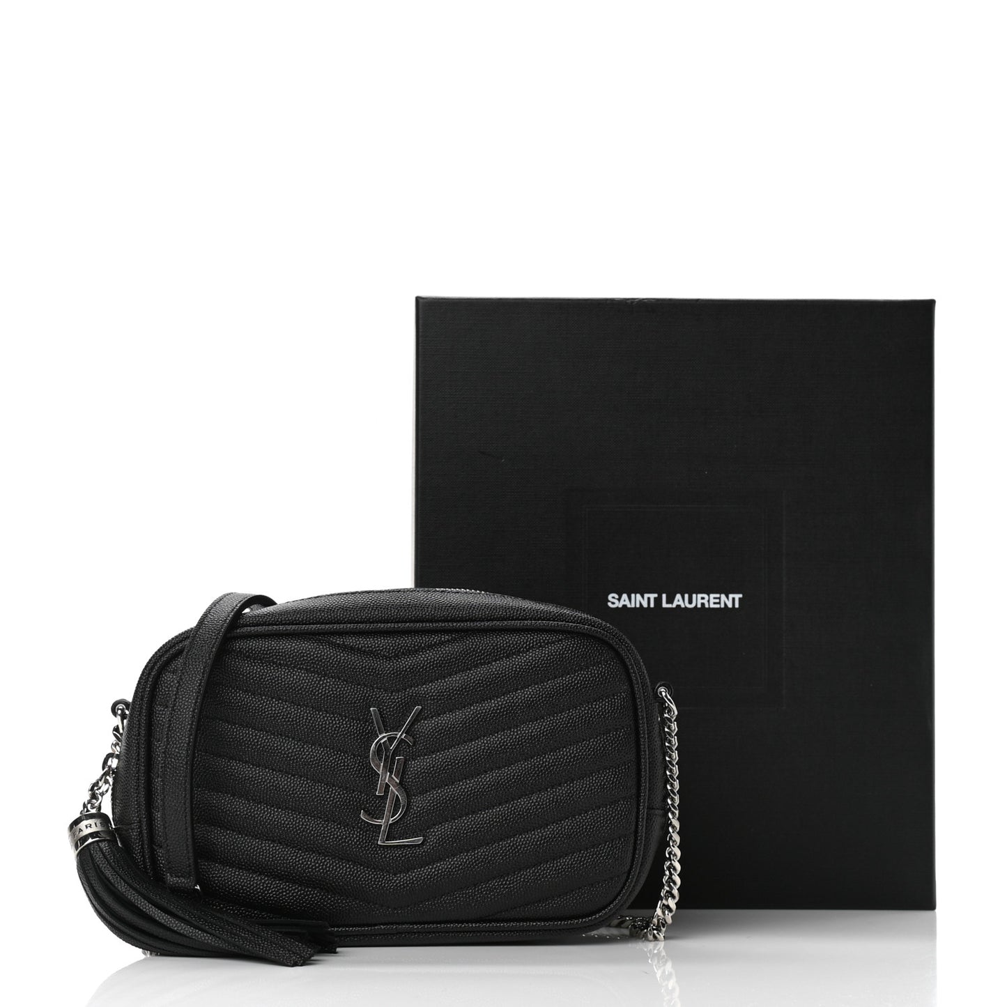 Grain De Poudre Matelasse Monogram Mini Lou Camera Bag Black