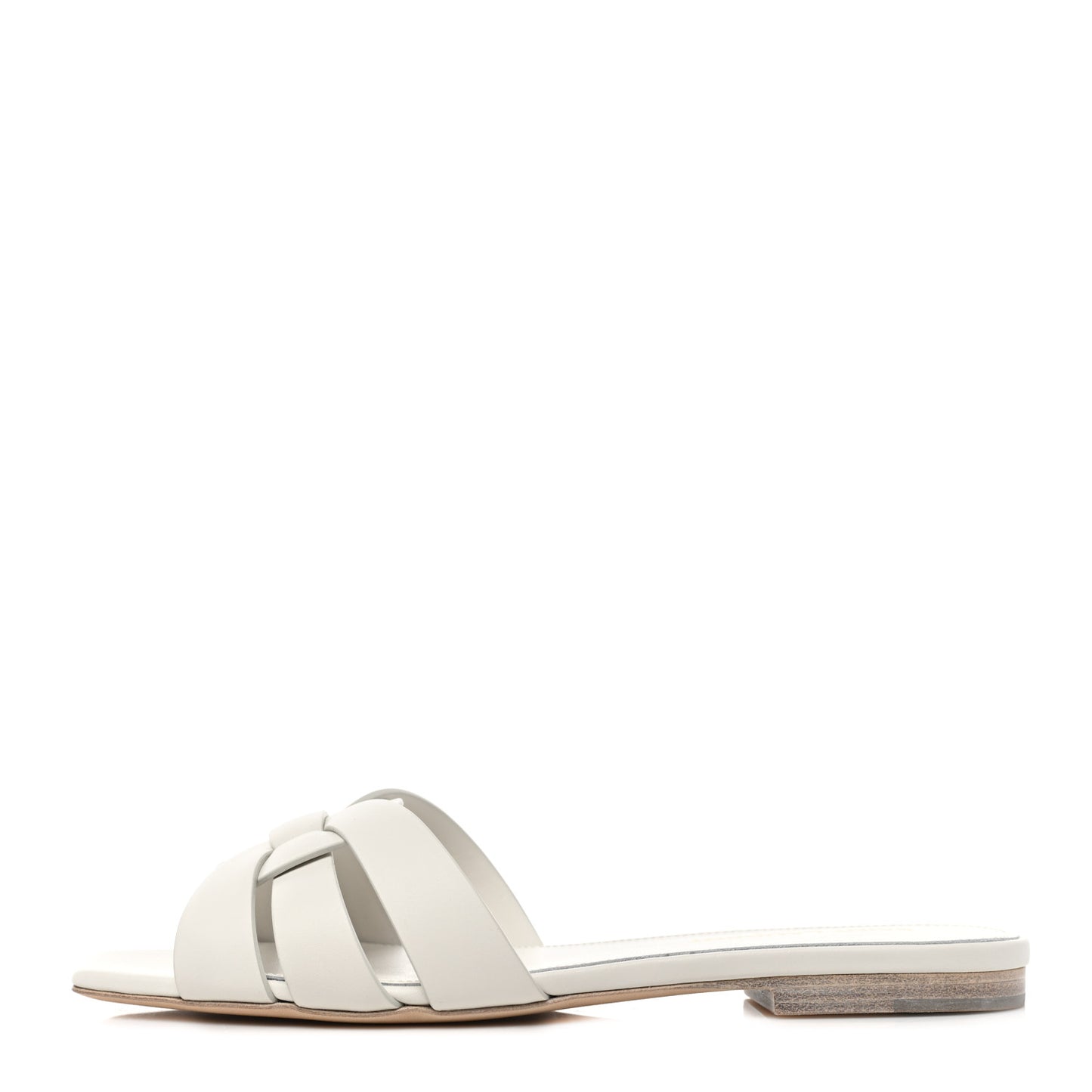 Calfskin Tribute 05 Slide Sandals 35 White