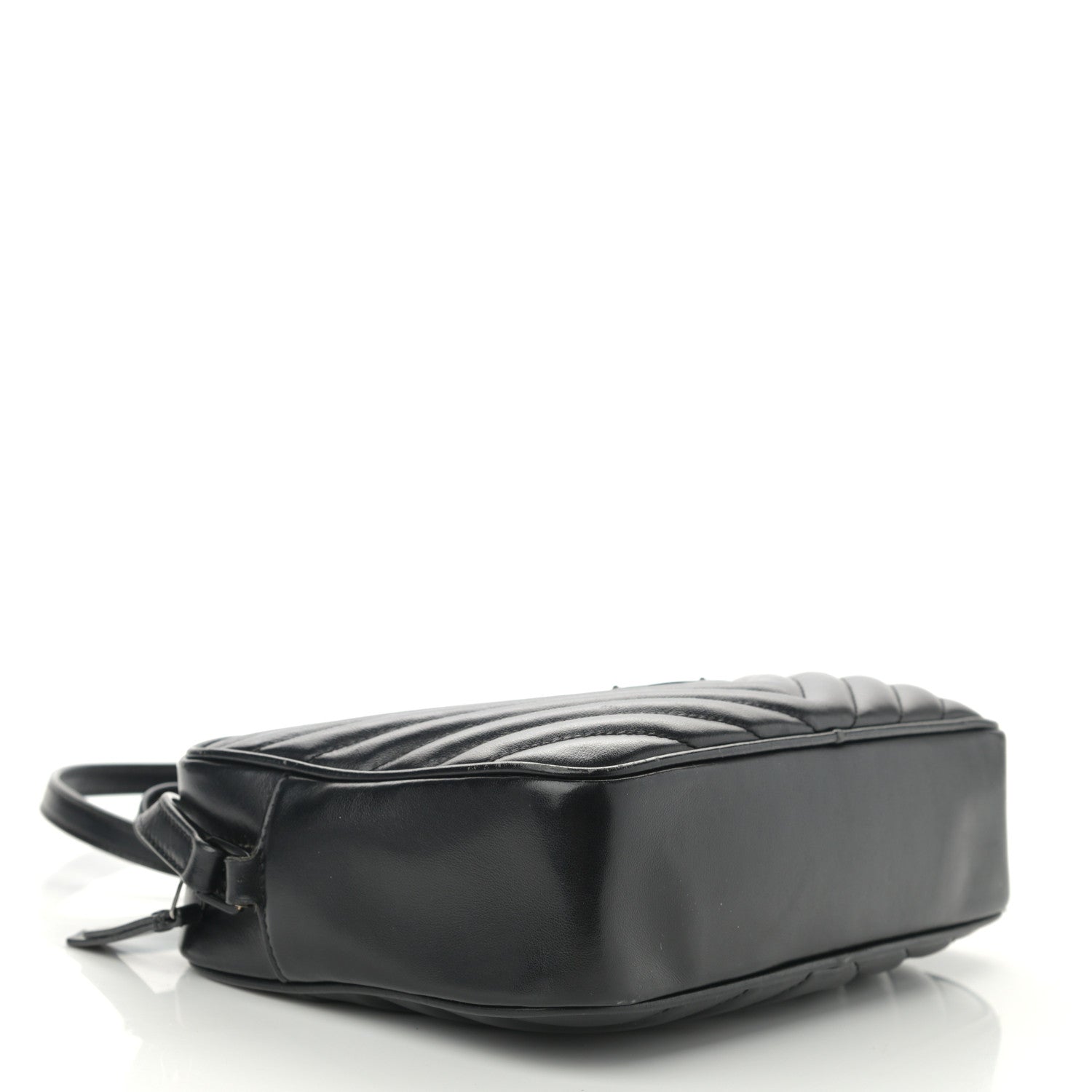 Saint Laurent Calfskin Matelasse Monogram Lou Camera Bag Black 4 of 13
