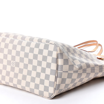 Louis Vuitton Damier Azur Neo Neverfull MM Rose Ballerine 9 of 9
