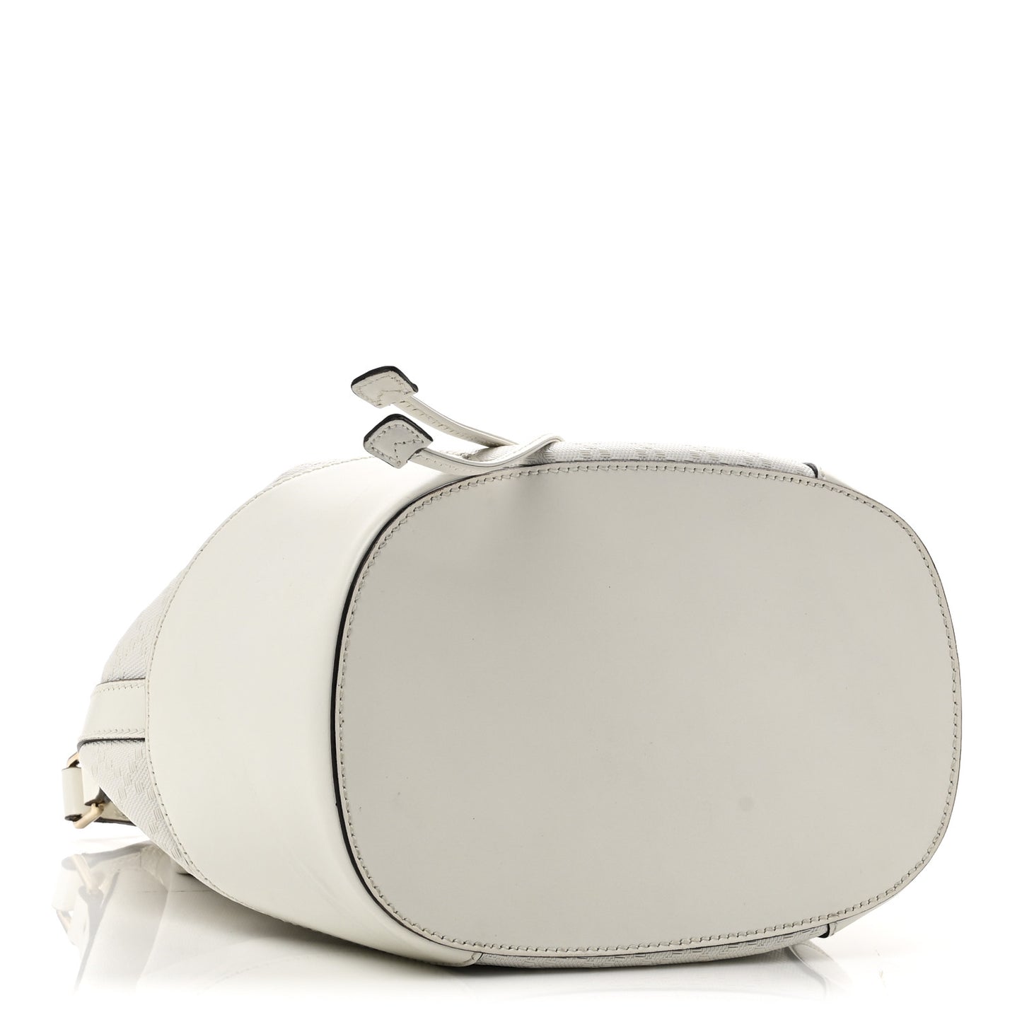 Bright Diamante Medium Bucket Bag Great White