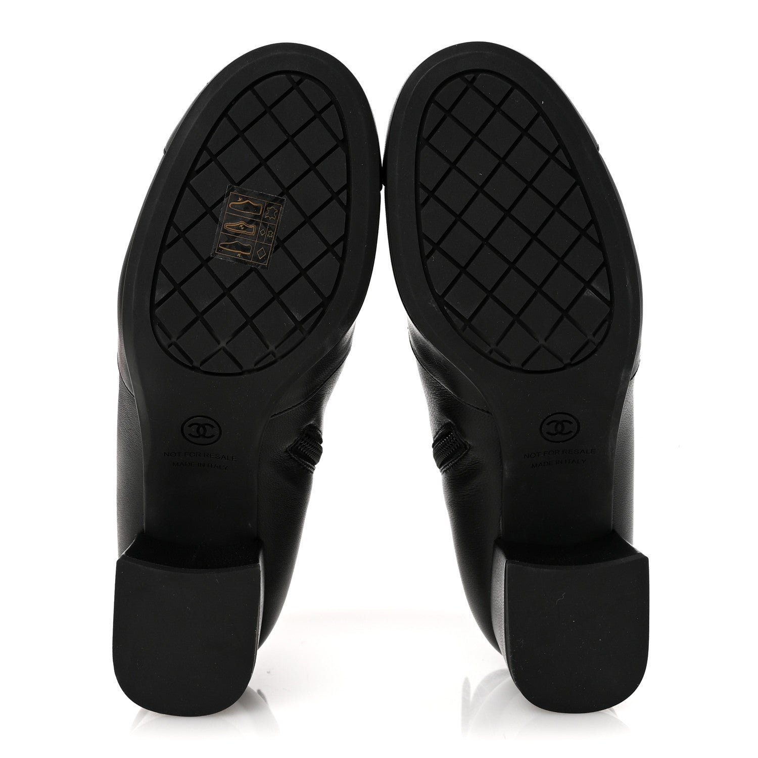 Chanel Stretch Lambskin Cap Toe CC Uniform Short Boots 37 Black 6 of 9