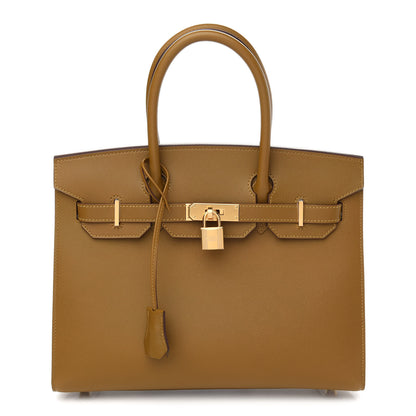 Hermes Madame Calfskin Birkin Sellier 30 Bronze Dore 1 of 11