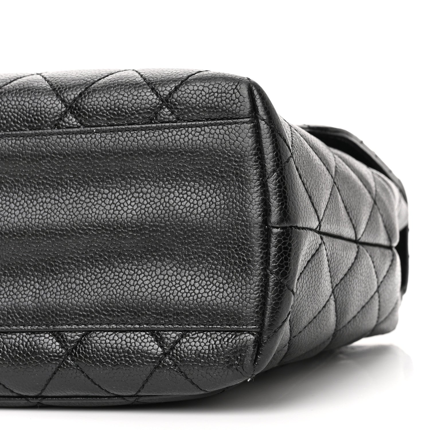 Chanel Caviar Quilted Jumbo Kelly Flap Black 10 of 10
