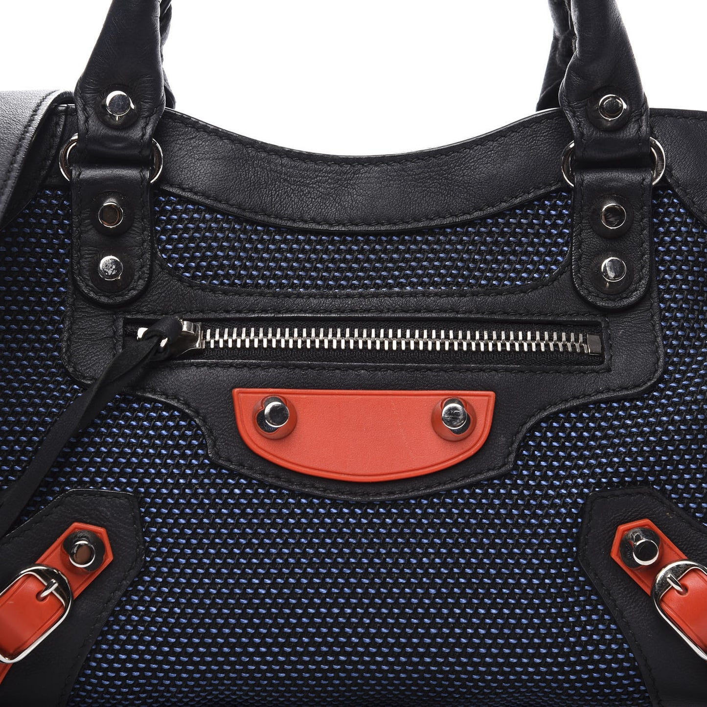 Mesh Agneau Arena Classic Silver Hardware Mini City Black Navy Orange