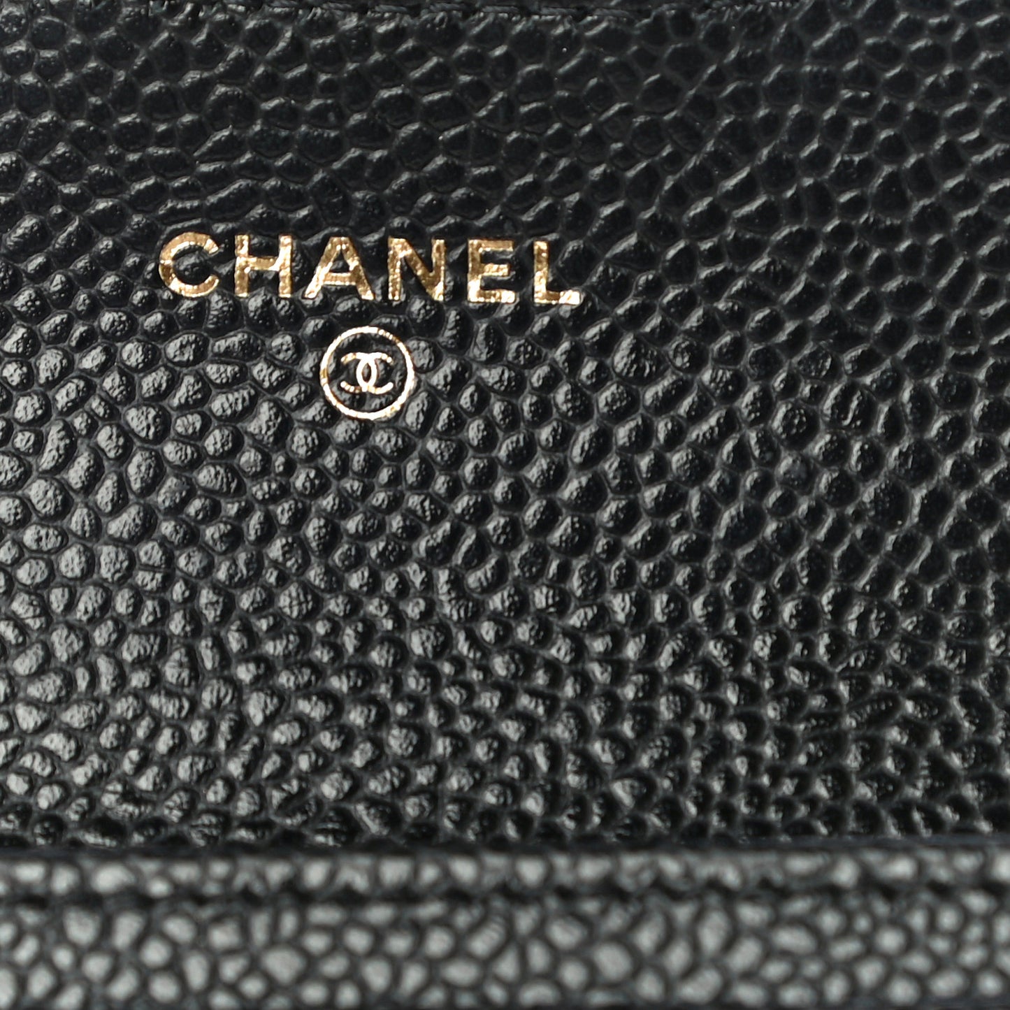 Caviar Quilted Flap Card Holder Wallet Black