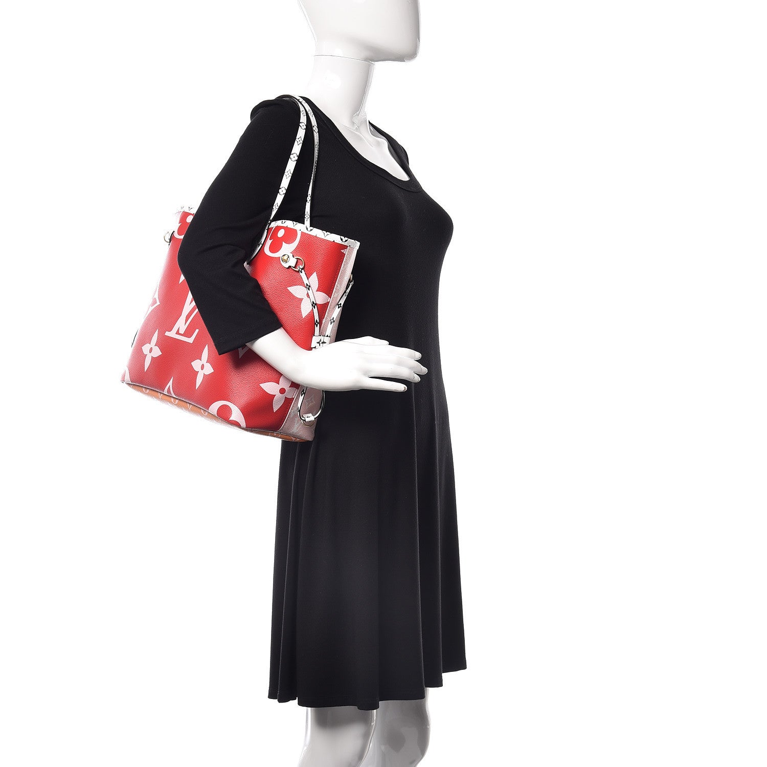 Louis Vuitton Monogram Giant Neverfull MM Rouge 2 of 9