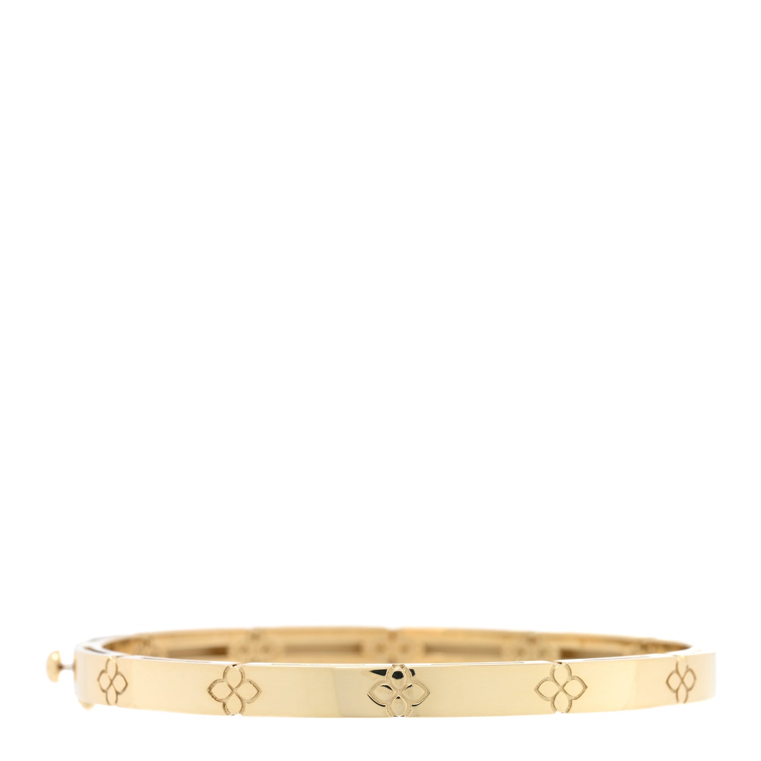 Roberto Coin 18K Yellow Gold Narrow Love in Verona Bangle Bracelet 2 of 5
