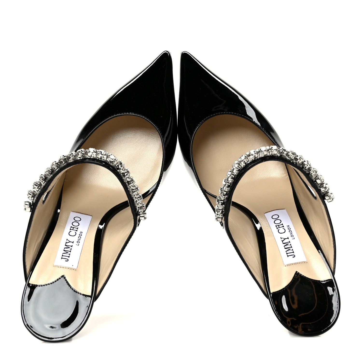 Jimmy Choo Patent Crystal Bing 65 Pumps 39.5 Black 2 of 9