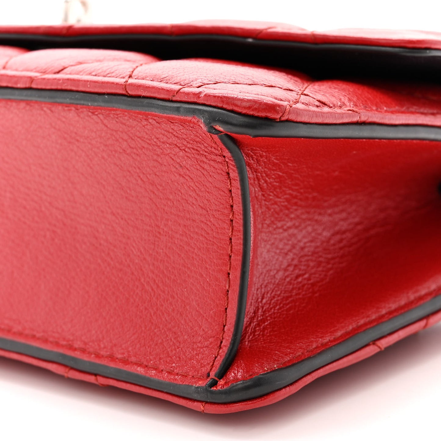 Shiny Buffalo Quilted Darley Shoulder Bag Red