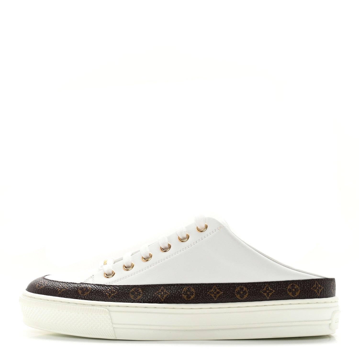 Louis Vuitton Monogram Womens Stellar Open Back Sneakers 36 White 1 of 8