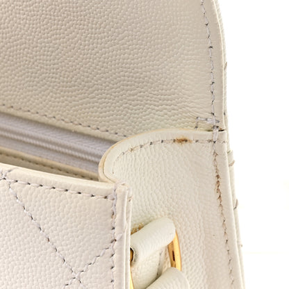 Chanel Caviar Diamond Stitched Square Flap Shoulder Bag White 14 of 15