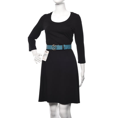 Gucci Dollar Calfskin 1973 Reversible Belt 90 36 Black Deep Cobalt 2 of 9