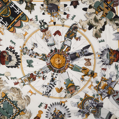 Hermes Silk Kachinas Scarf 90 1 of 5