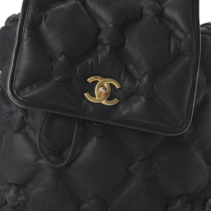 Chanel Iridescent Calfskin Quilted Chesterfield Backpack Black 8 of 9