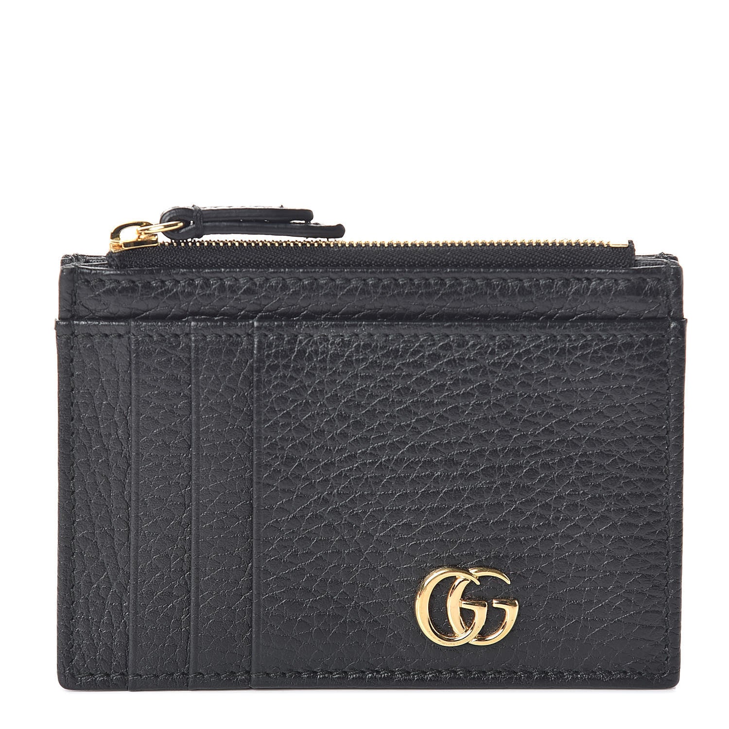 Gucci Dollar Calfskin GG Marmont Coin Case Card Holder Black 1 of 7