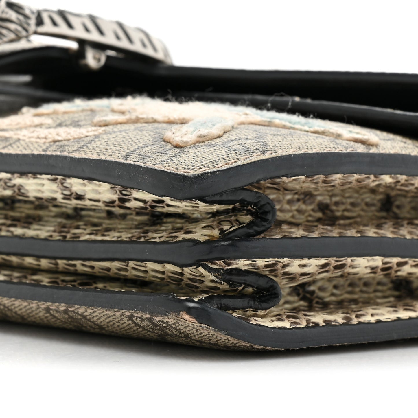 X MLB GG Supreme Monogram Python NY Yankees Patch Embroidered Small Dionysus Shoulder Bag