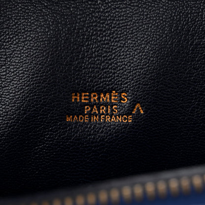 Hermes Shiny Niloticus Crocodile Plume Bleu Encre 6 of 11