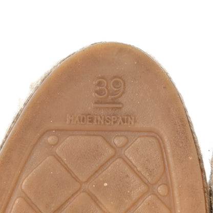 Chanel Lambskin CC Espadrilles 39 Beige Black 8 of 12