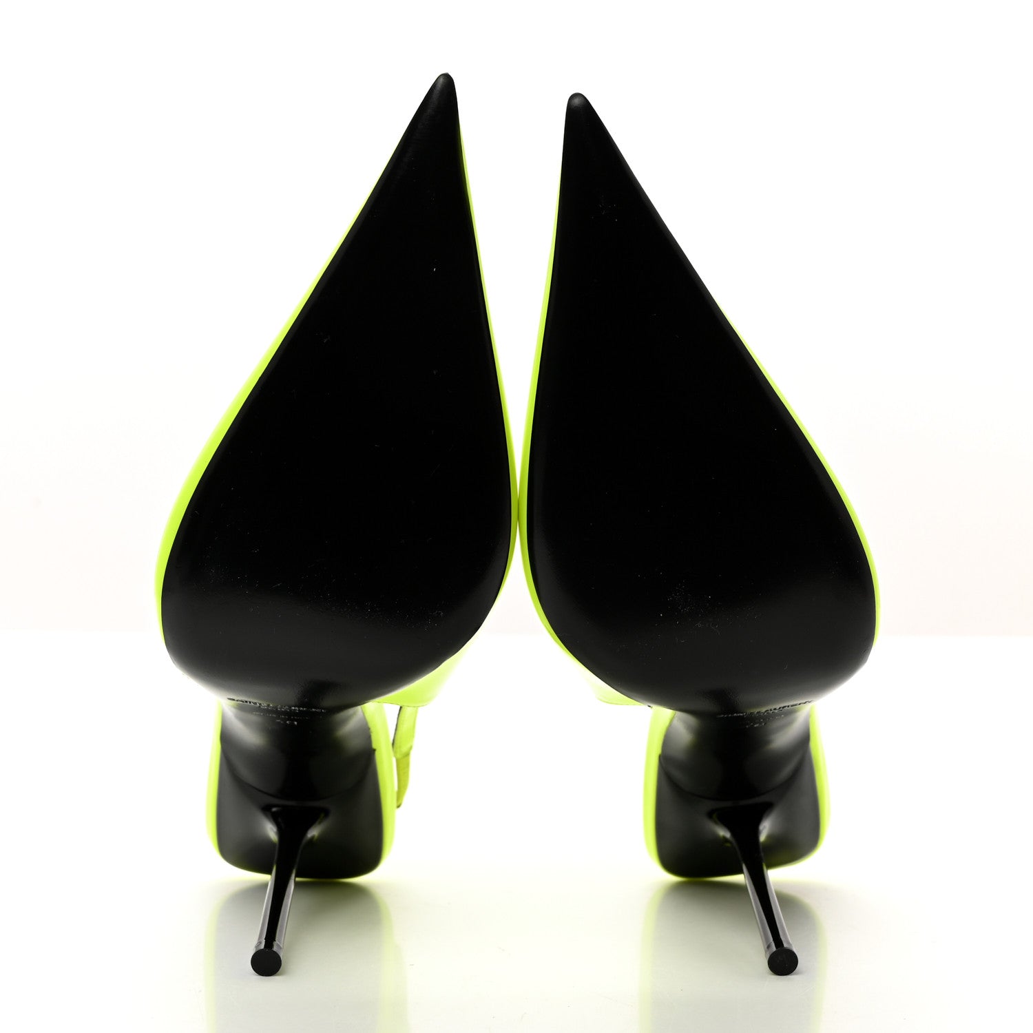 Saint Laurent Patent Paloma 105 Slingback Pump 40 Neon Yellow 5 of 12