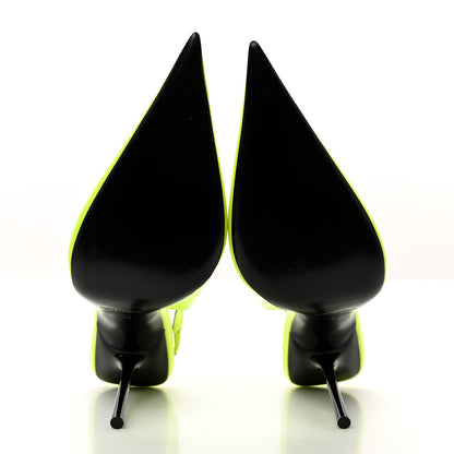 Saint Laurent Patent Paloma 105 Slingback Pump 40 Neon Yellow 5 of 12