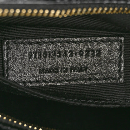 Saint Laurent Patent Calfskin Crocodile Embossed Monogram Lou Camera Bag Black 7 of 10